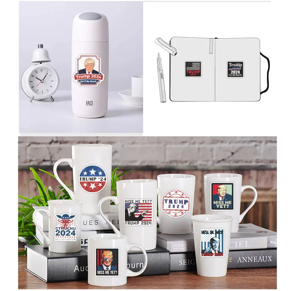 10/30/50/100PCS Trump 2024 Waterproof Graffiti Decal Stickers