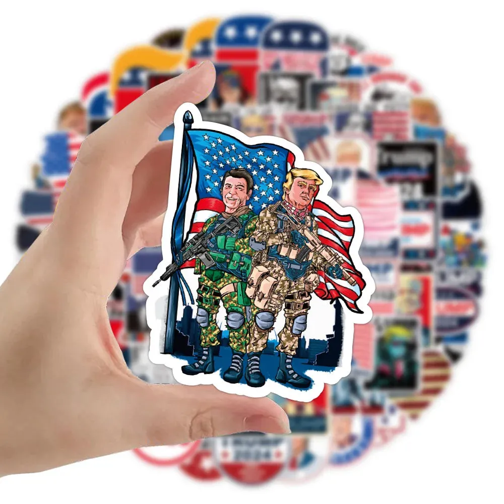 10/30/50/100PCS Trump 2024 Waterproof Graffiti Decal Stickers