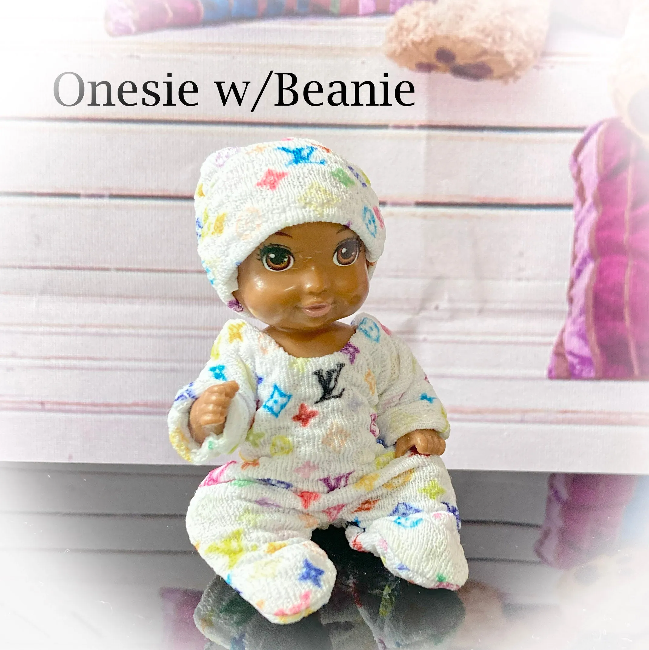 1:6 scale Diaper Bag for Barbie Doll 3" Baby