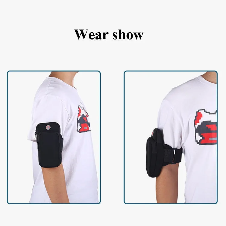 3 PCS Running Mobile Phone Arm Bag Men And Women Fitness Outdoor Hand Bag Wrist Bag  for Mobile Phones Within 6.5 inch( Blue)
