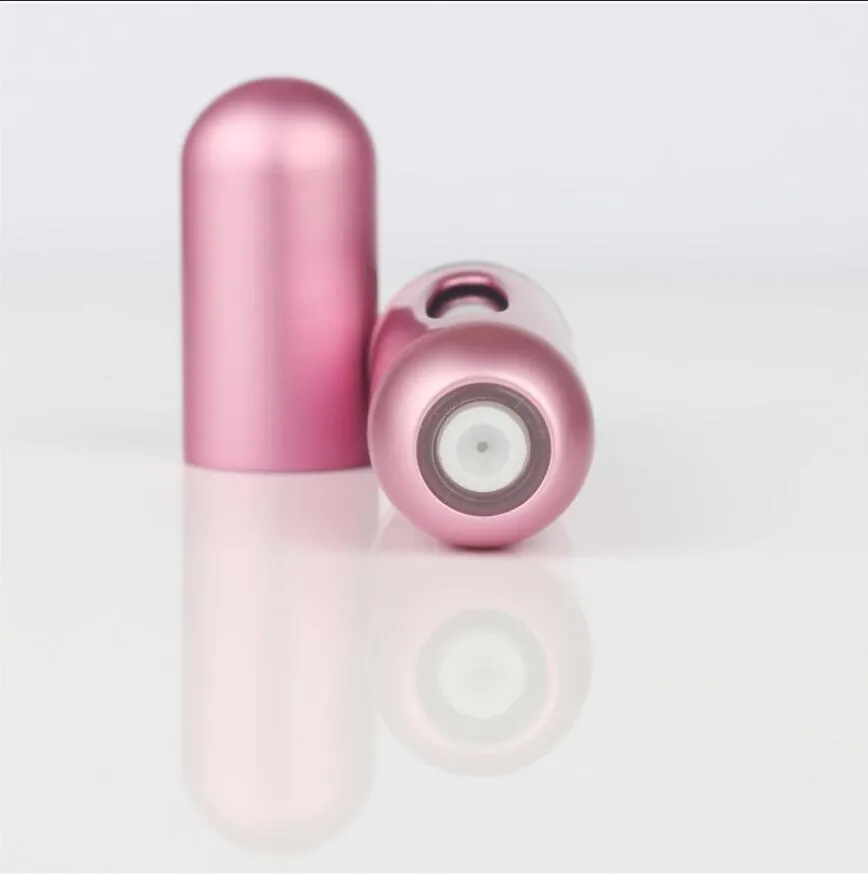5ml Perfume Atomizer Portable Liquid Container For Cosmetics Mini Aluminum Spray Alcochol Empty Bottle Refillable For Traveling 4Pcs 5ml Mini Refillable Travel Portable Perfume Atomizer Pumpn Case
