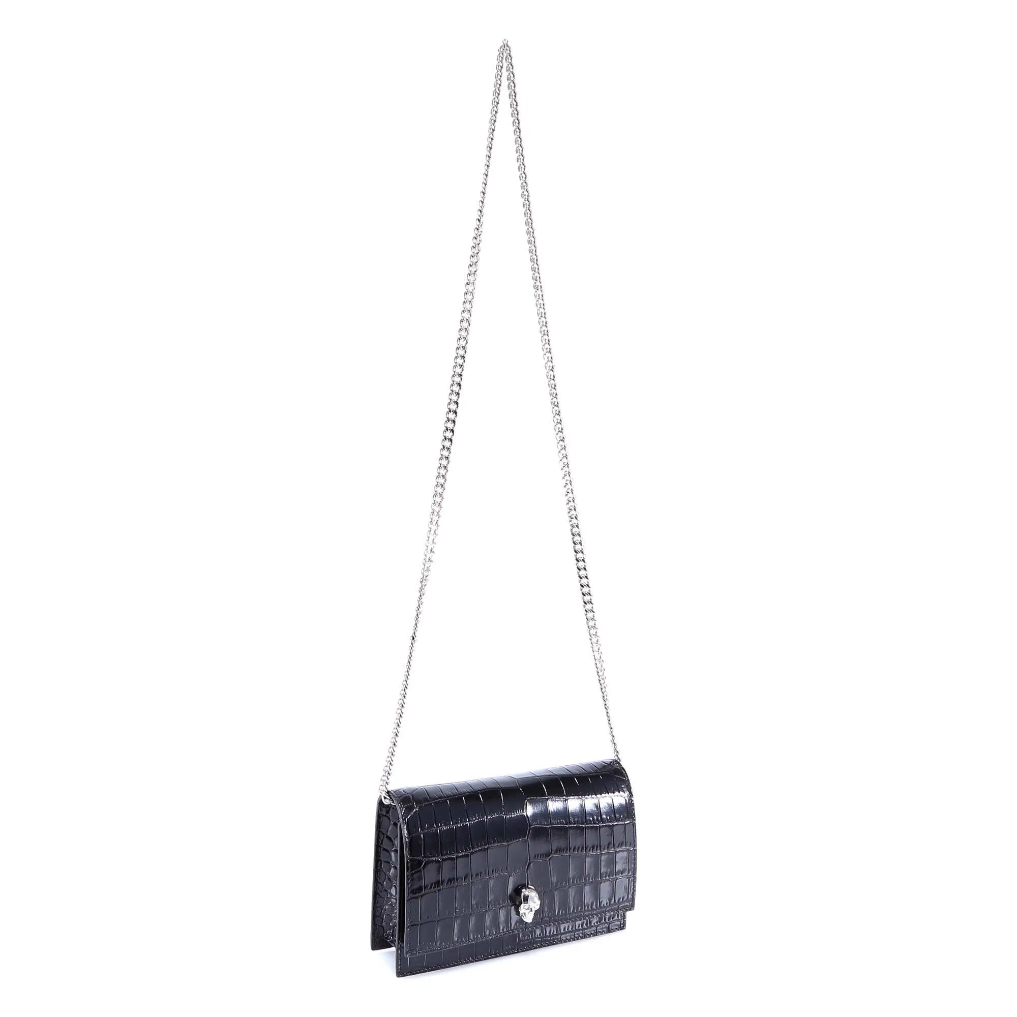 Alexander McQueen Embossed Skull Detail Crossbody Bag