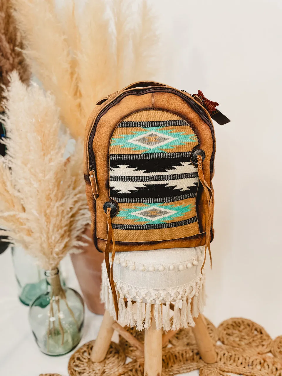 American Darling Saddle Blanket Backpack with Fringe