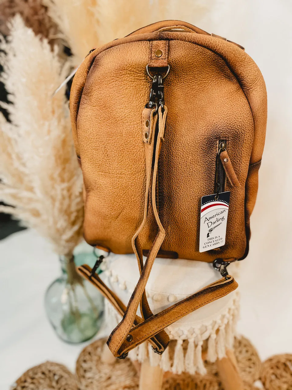 American Darling Saddle Blanket Backpack with Fringe