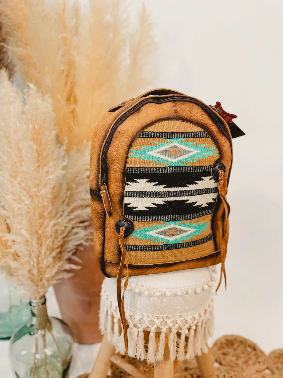 American Darling Saddle Blanket Backpack with Fringe