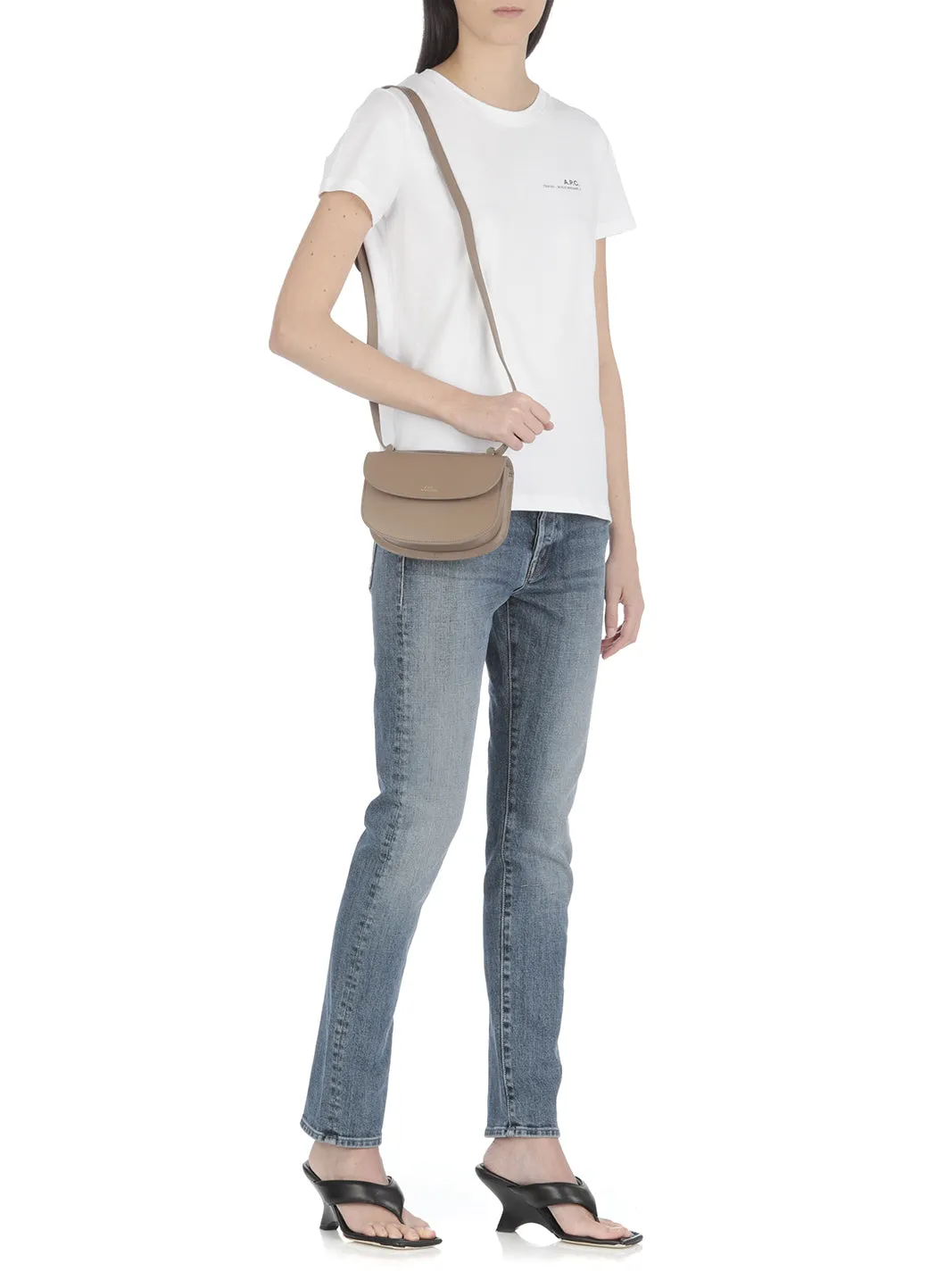 A.P.C. Logo Detailed Strapped Crossbody Bag