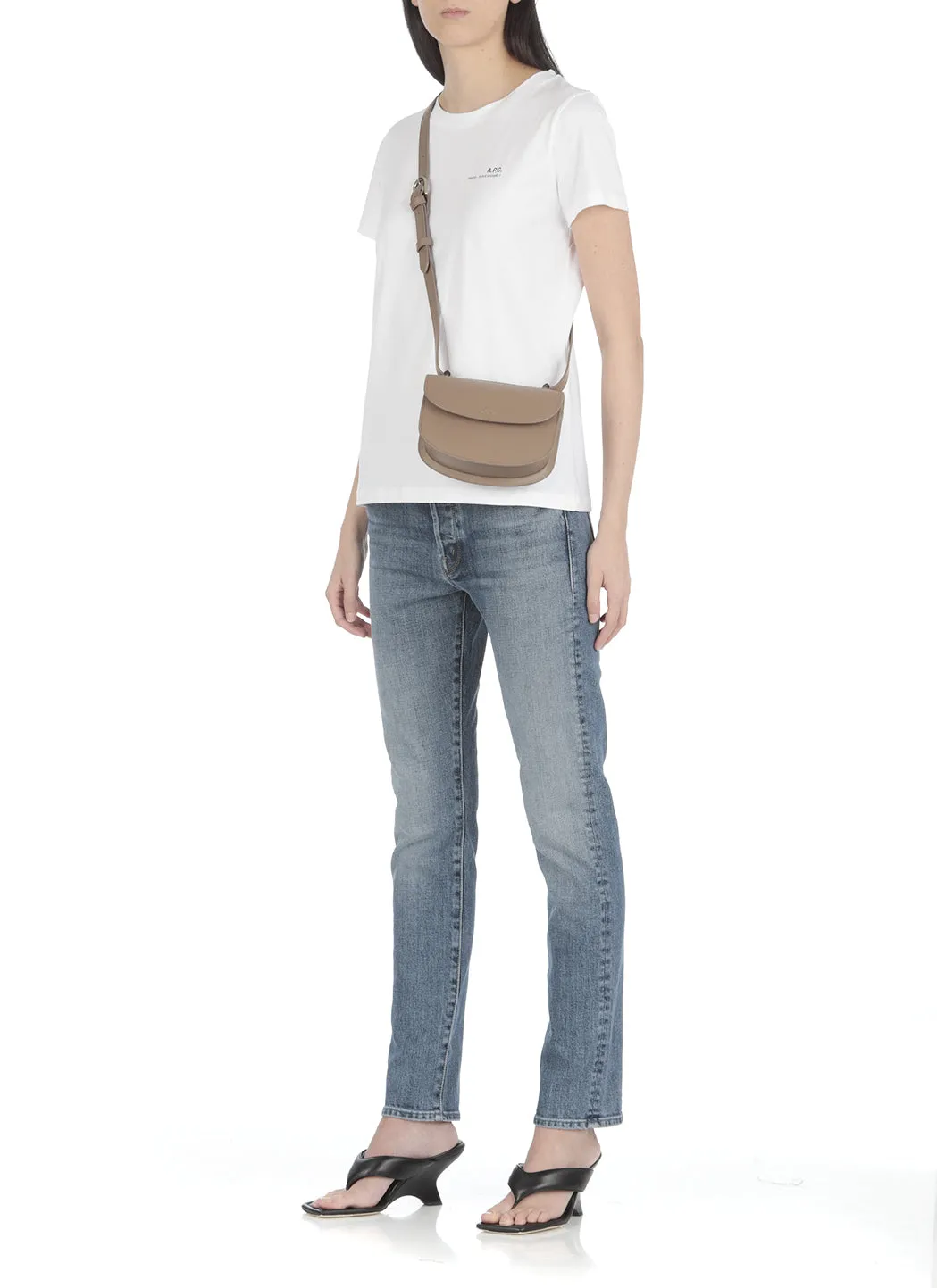 A.P.C. Logo Detailed Strapped Crossbody Bag