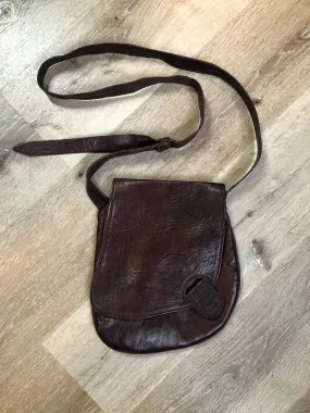 Asymmetrical Brown Leather Crossbody Bag, SOLD
