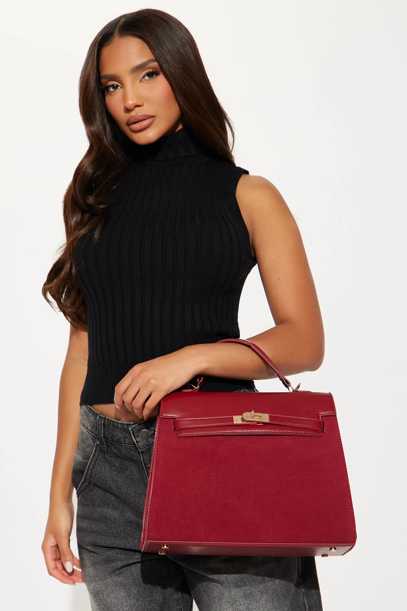 Away From The Office Handbag  - Burgundy