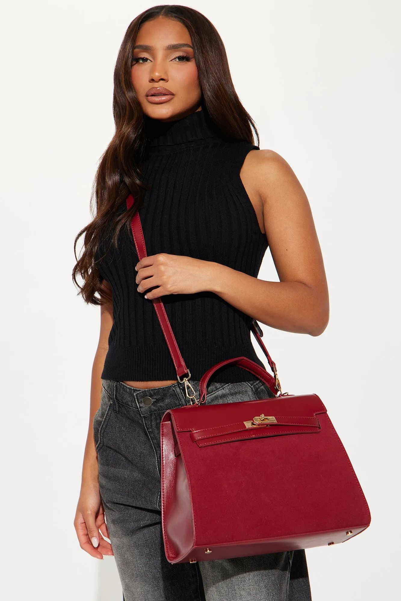 Away From The Office Handbag  - Burgundy