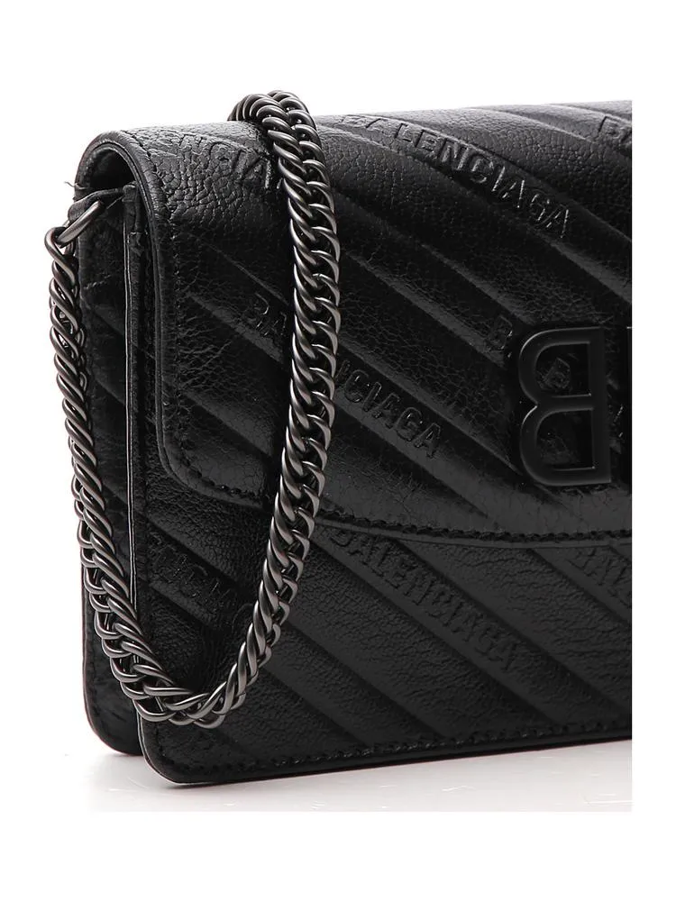 Balenciaga BB Logo Engraved Crossbody Bag