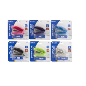 Bazic Mini Standard (26/6) Stapler w/ 500 Ct. Staples