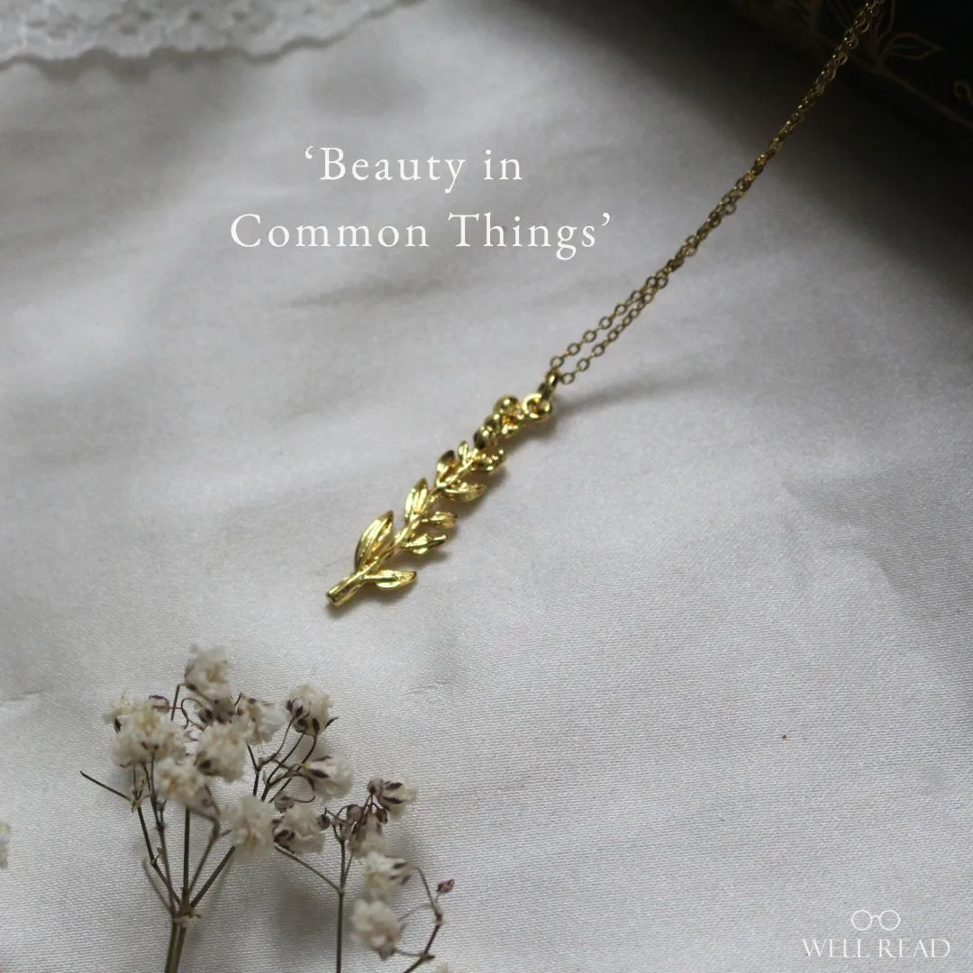 Beauty in Common Things Bookish Pendant Necklace