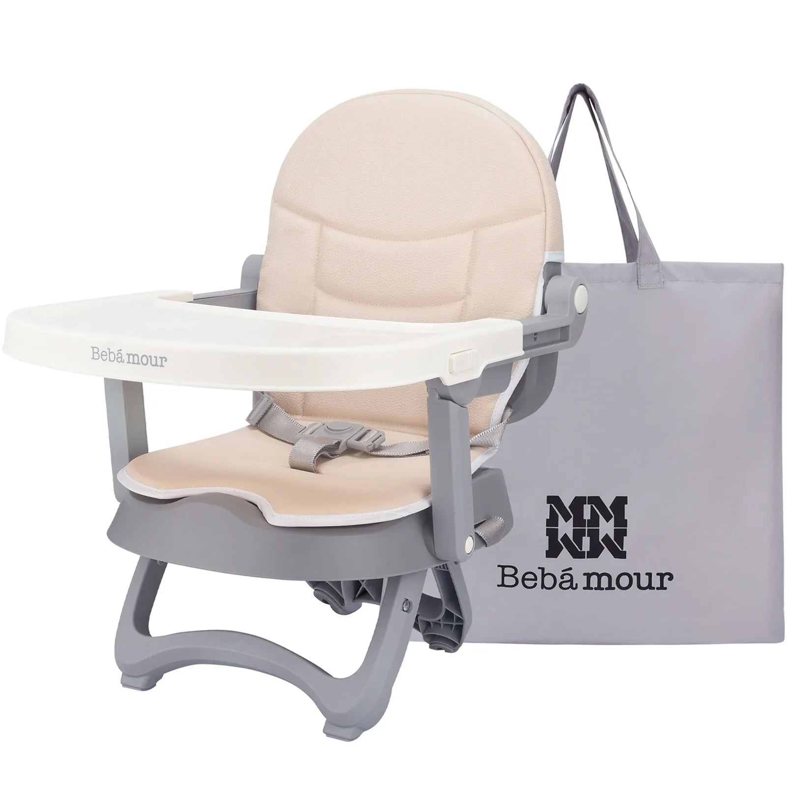 Bebamour Upseat Baby Chair Booster Seat for Dining with Tray Sit Me Up Mini Highchair for Baby Eating, Portable, Travel