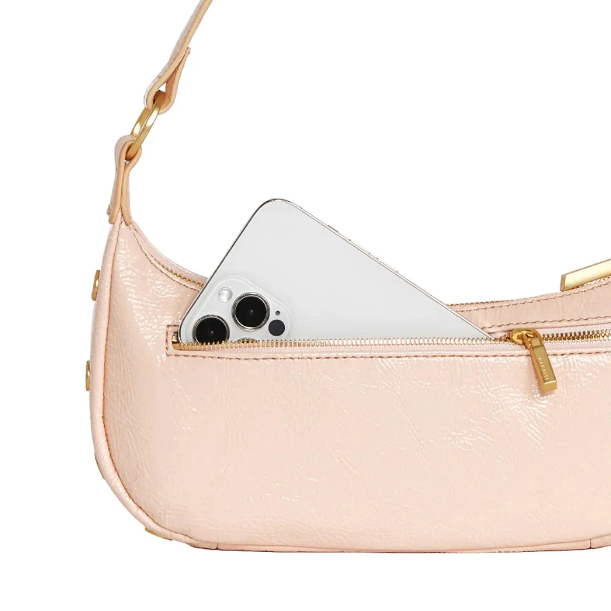 BECKER SML Handbag in Champagne Pink/ Gold