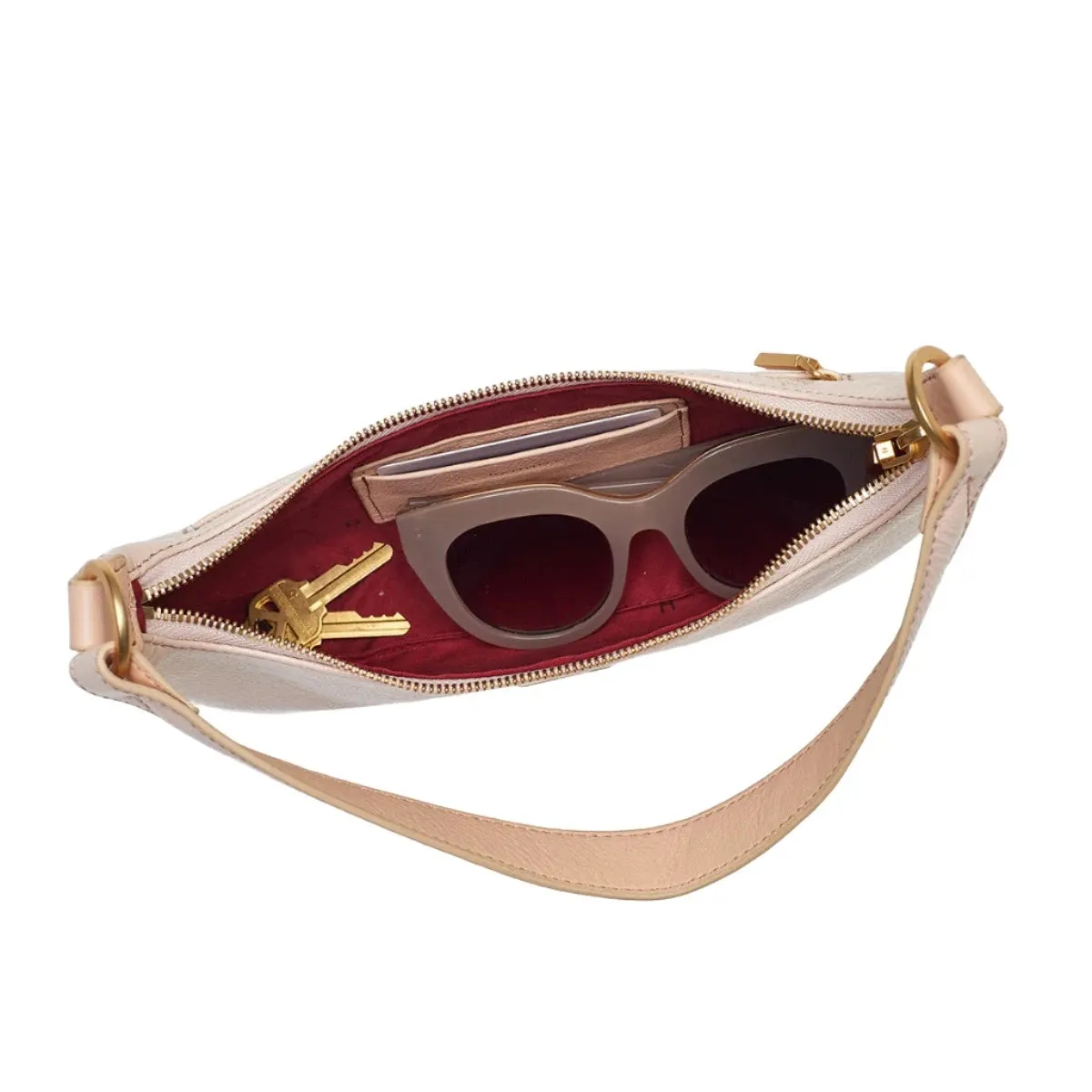 BECKER SML Handbag in Champagne Pink/ Gold