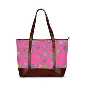 Berry Flowers Tote Handbag