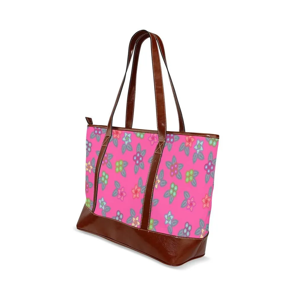 Berry Flowers Tote Handbag