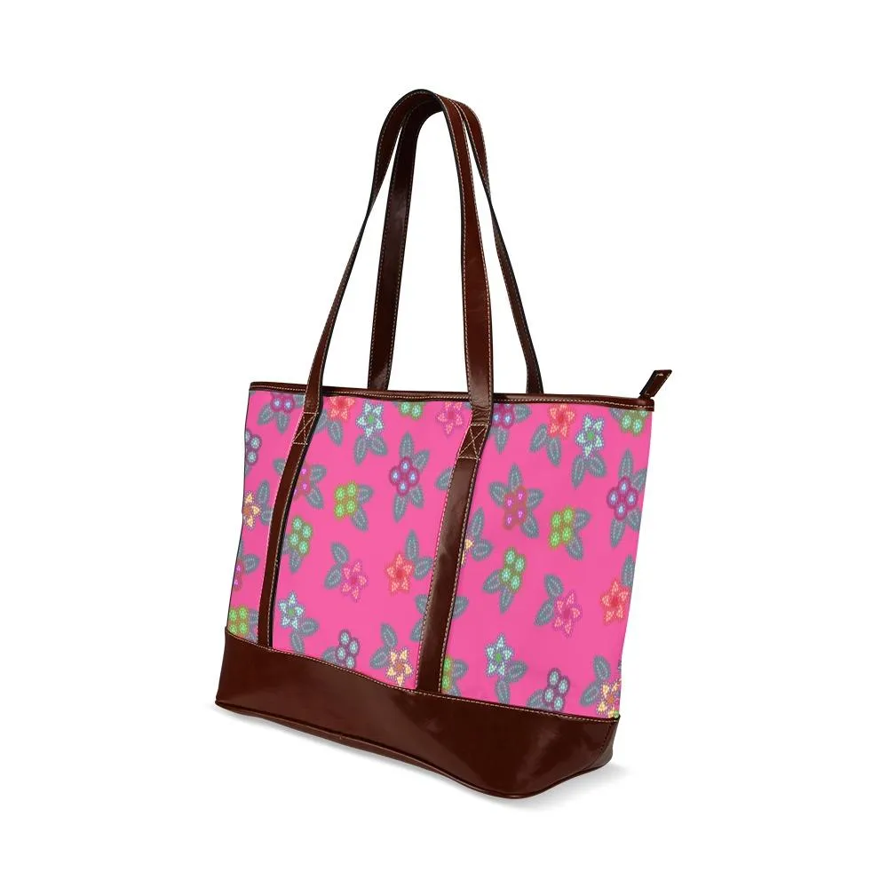 Berry Flowers Tote Handbag