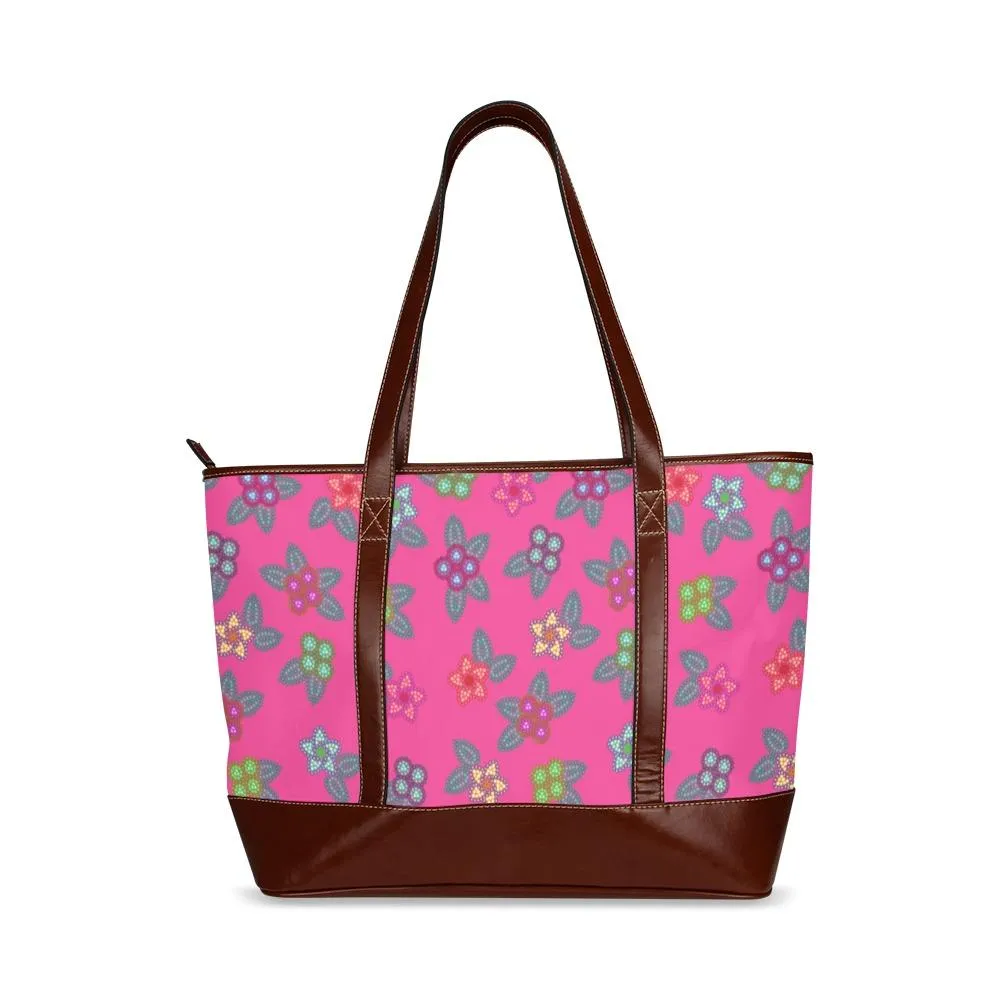 Berry Flowers Tote Handbag