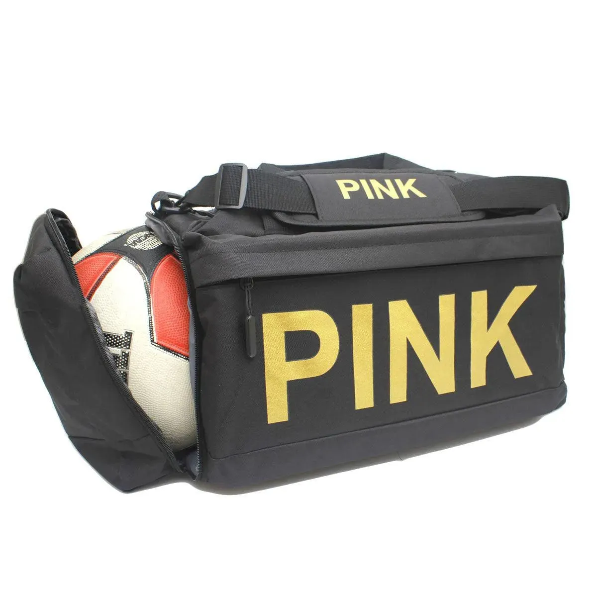 Black Canvas Travel Duffel Bag