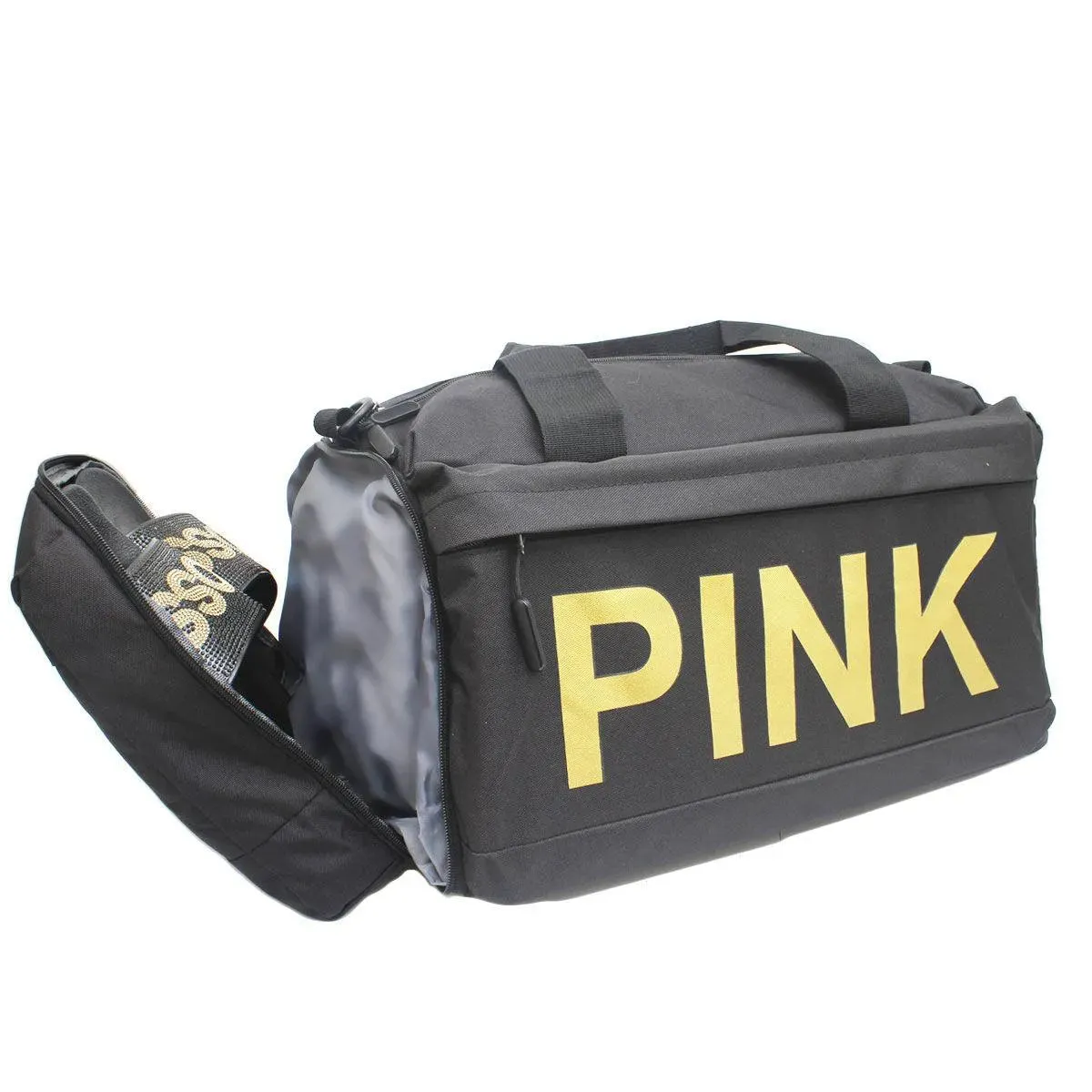 Black Canvas Travel Duffel Bag
