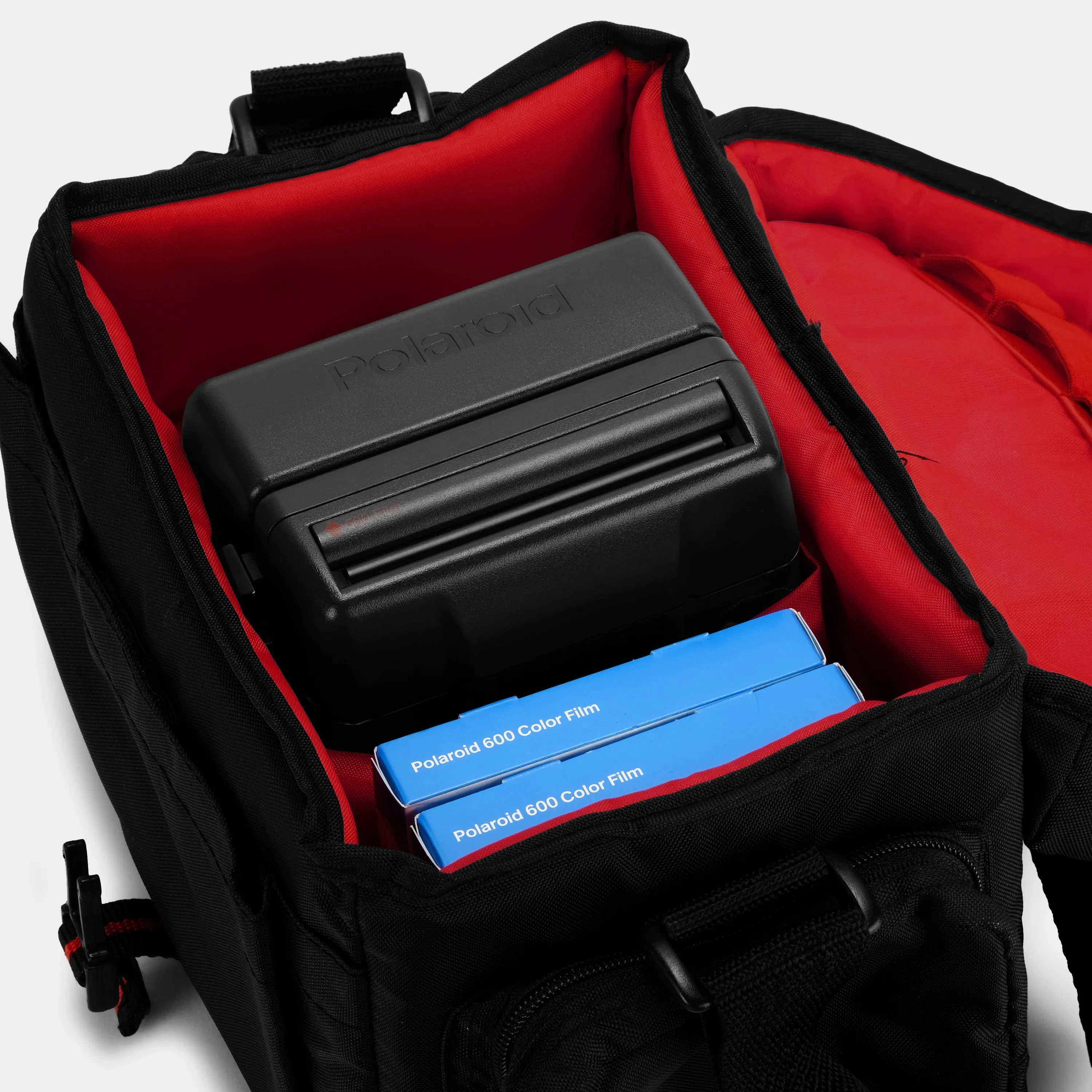 Black with Red Stripe Camera Bag