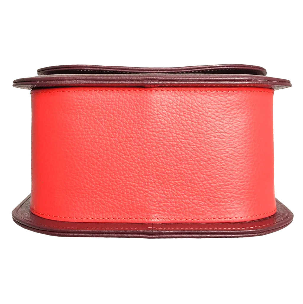 Bordeaux Midi Shoulder Textured Leather Handbag