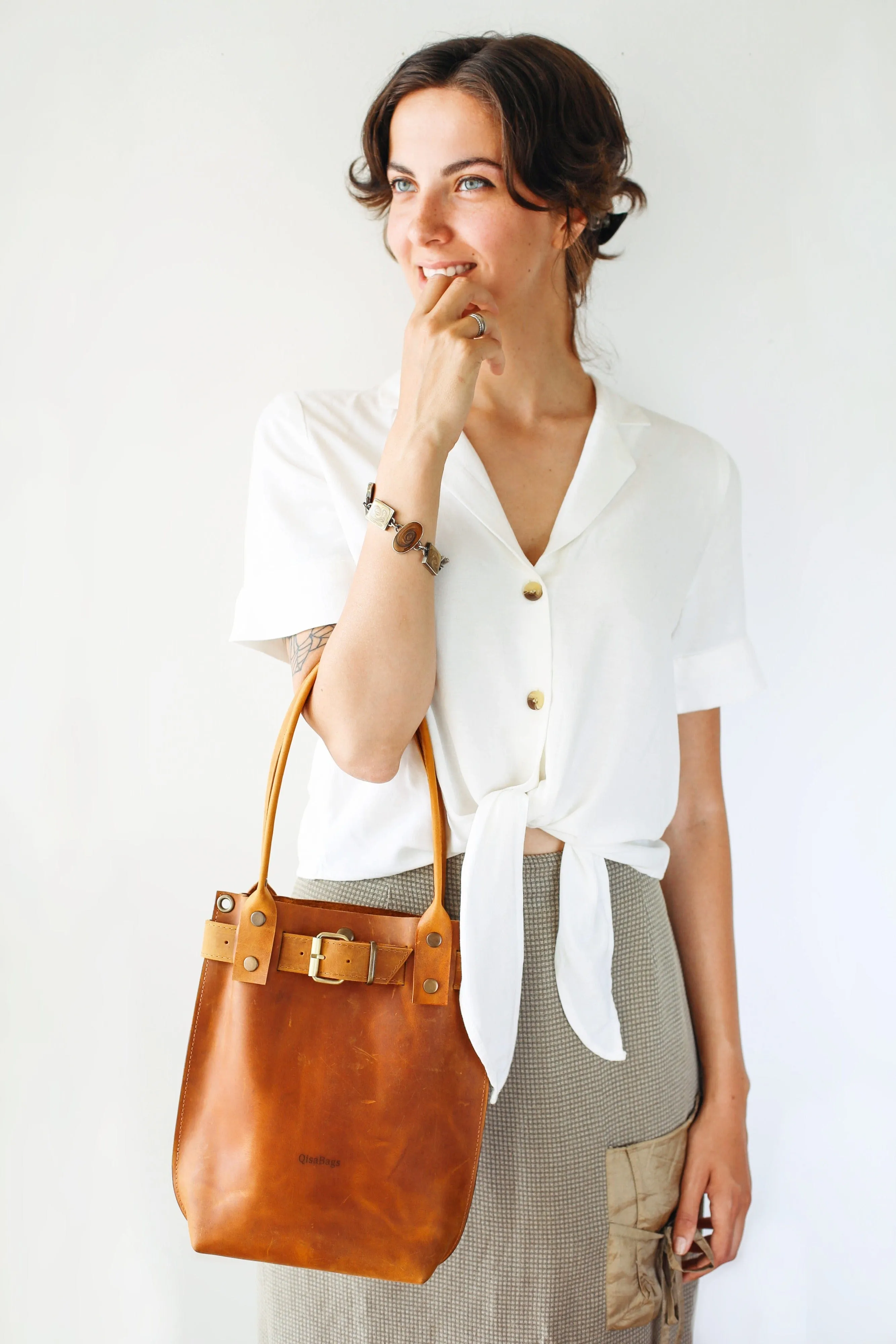Brown Leather Handbag