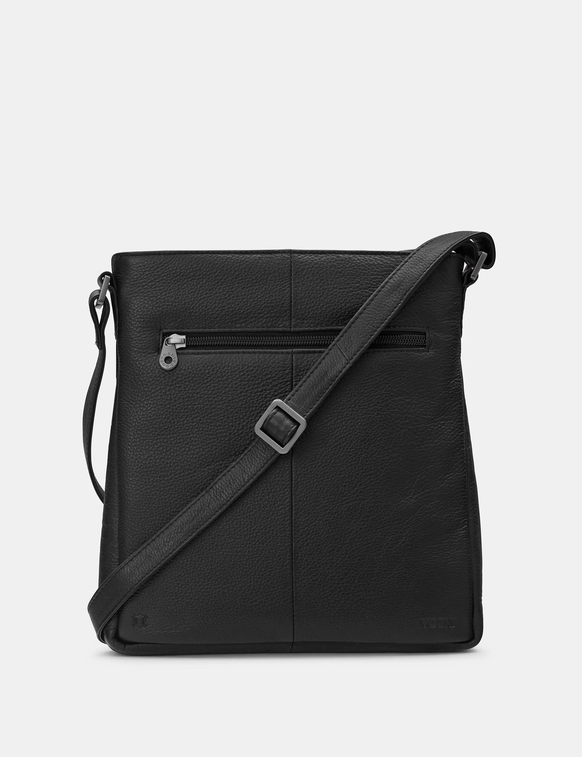 Bryant Black Leather Cross Body Bag