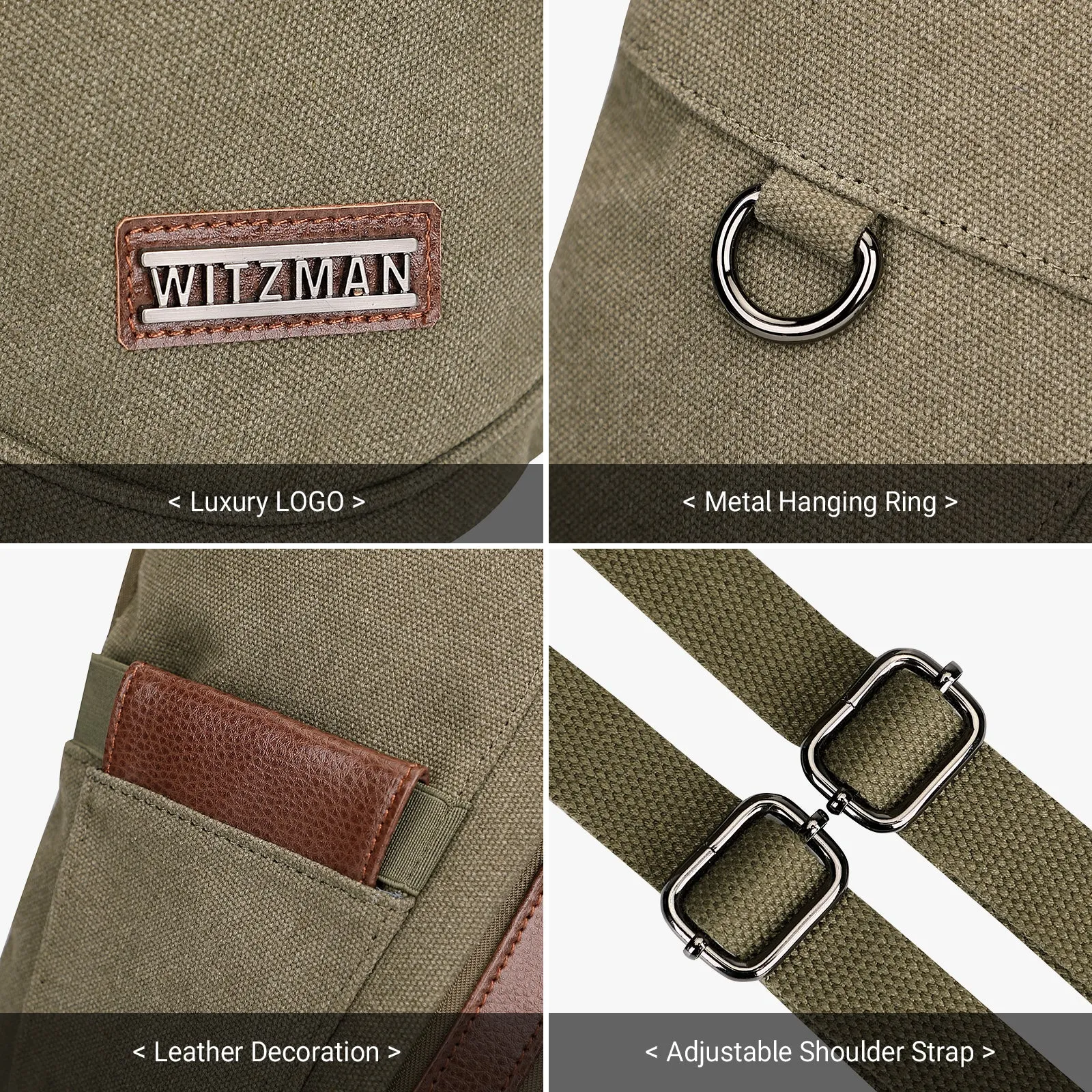 Canvas Sling Bag for Men Women