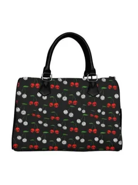 Cherries Skulls Barrel Type Handbag