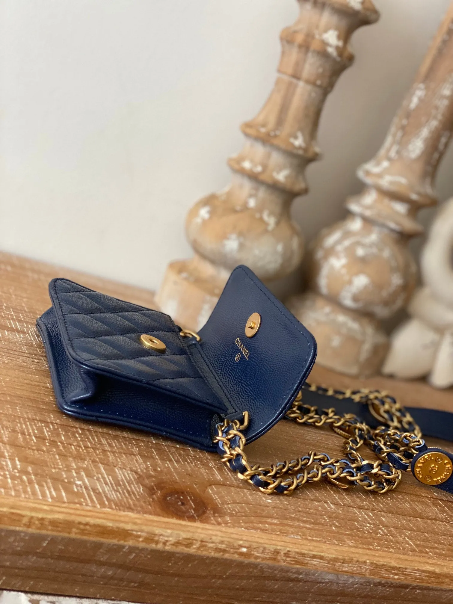 CHL Clutch With Chain Blue For Women, Women&#8217;s Bags 4.8in/12.3cm