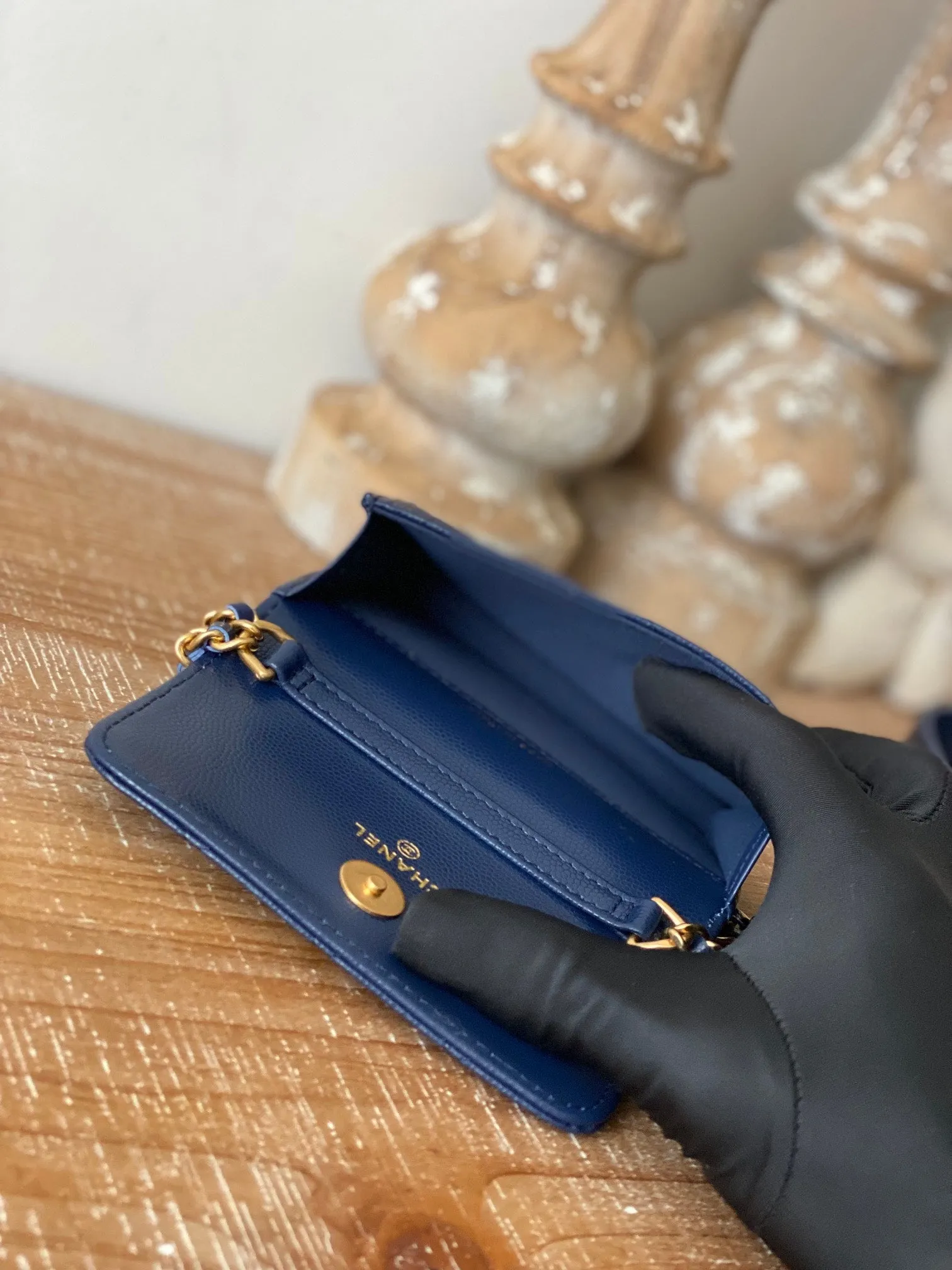CHL Clutch With Chain Blue For Women, Women&#8217;s Bags 4.8in/12.3cm