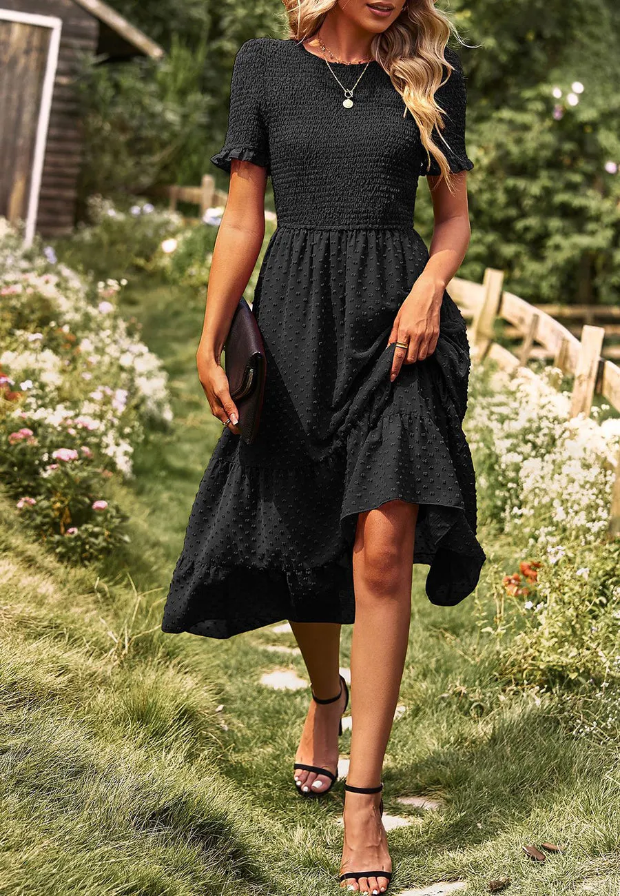 Double Textured Tiered Dress
