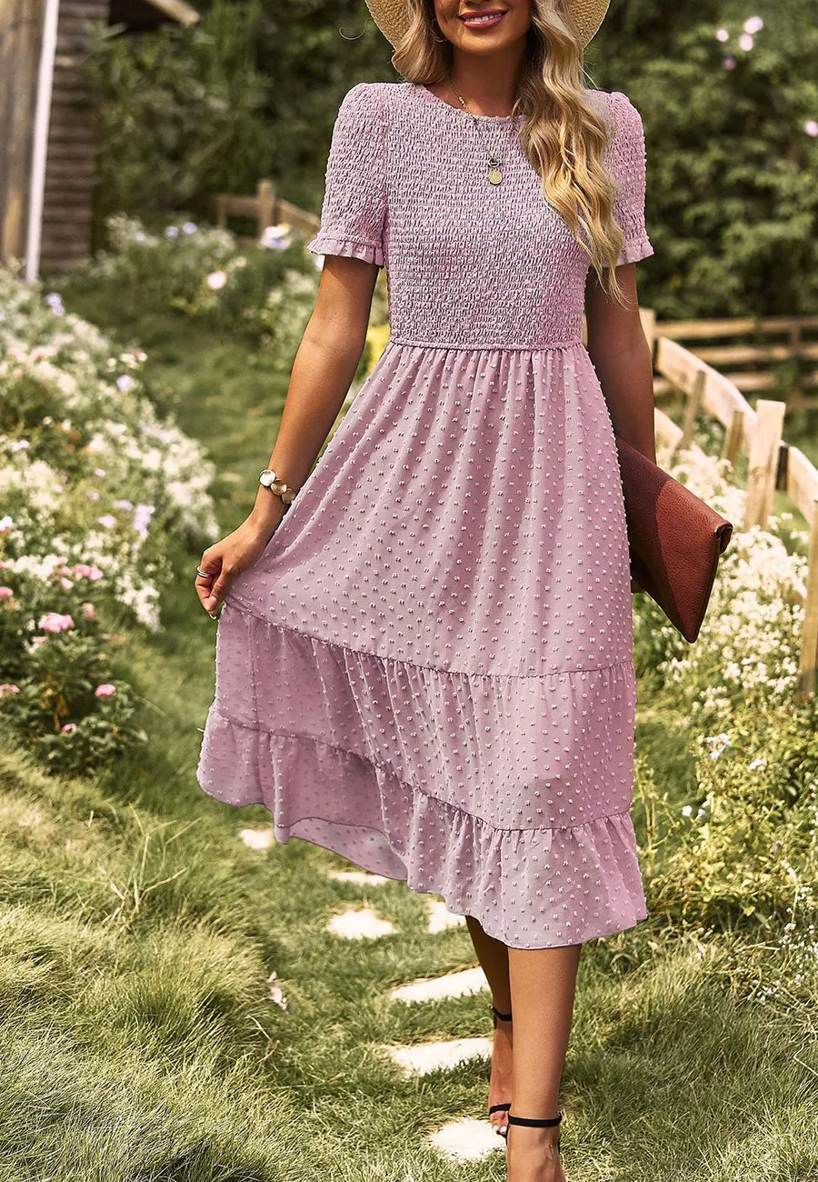 Double Textured Tiered Dress