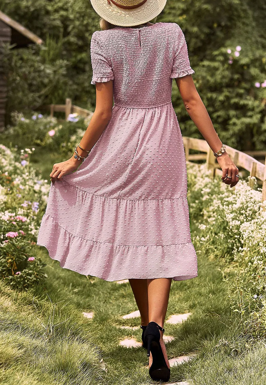 Double Textured Tiered Dress