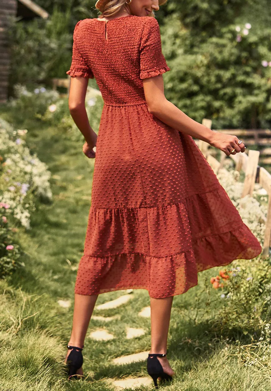 Double Textured Tiered Dress