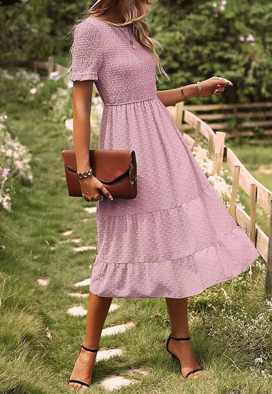 Double Textured Tiered Dress