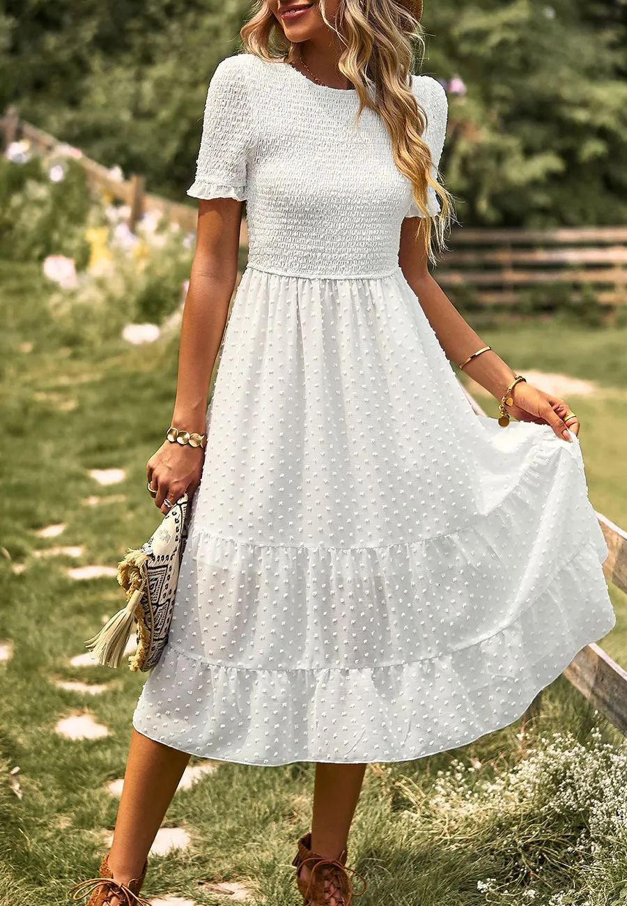Double Textured Tiered Dress