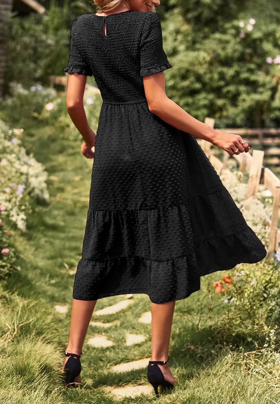 Double Textured Tiered Dress