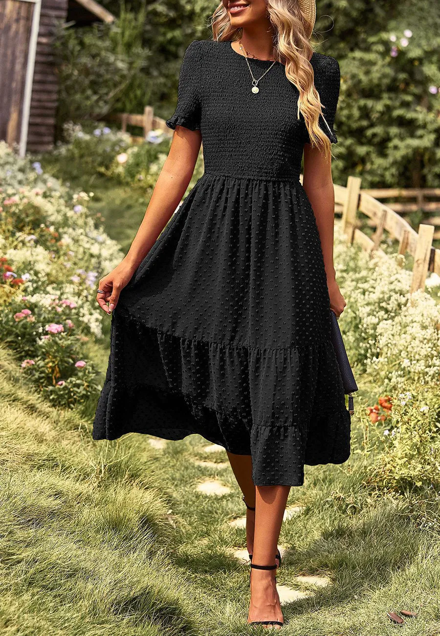 Double Textured Tiered Dress