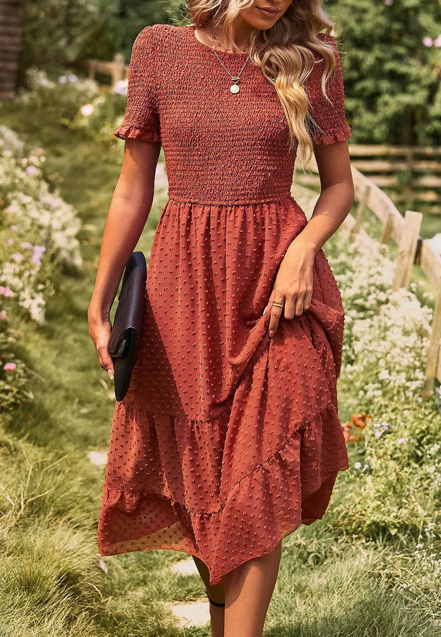 Double Textured Tiered Dress