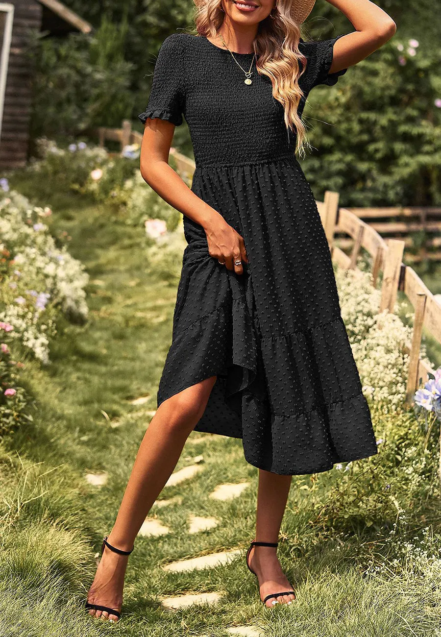Double Textured Tiered Dress
