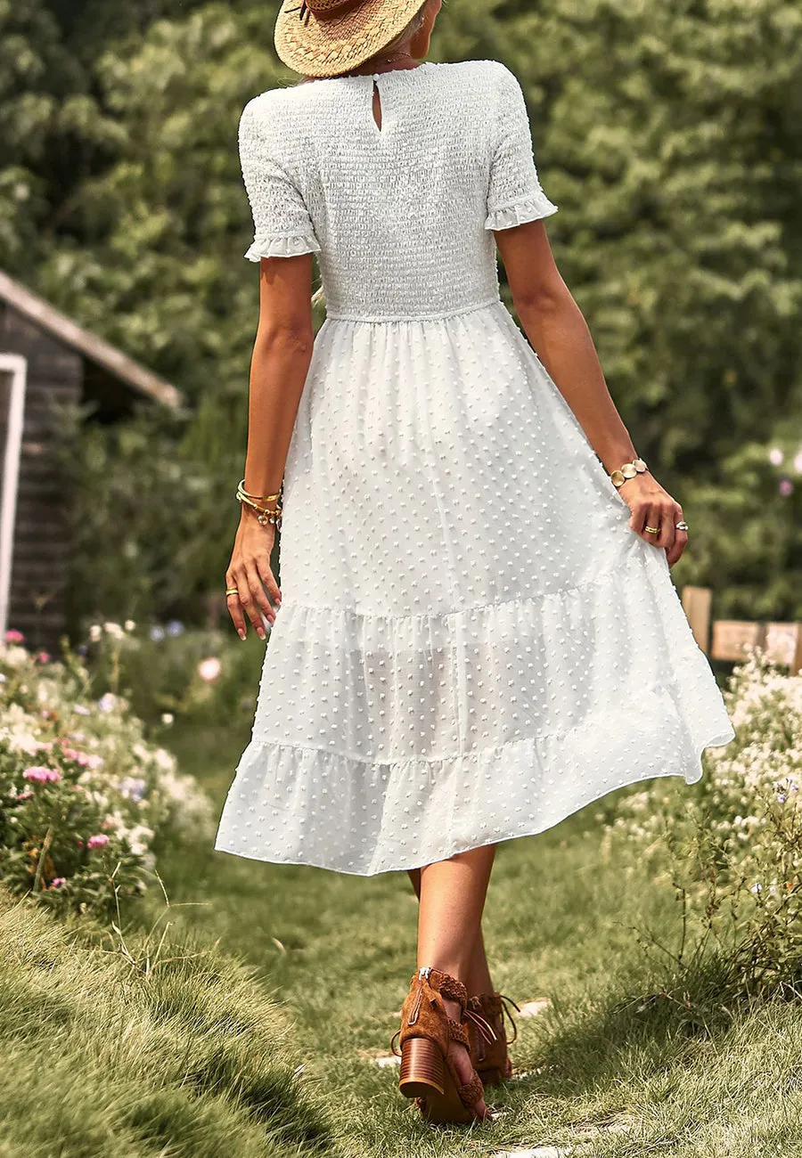 Double Textured Tiered Dress