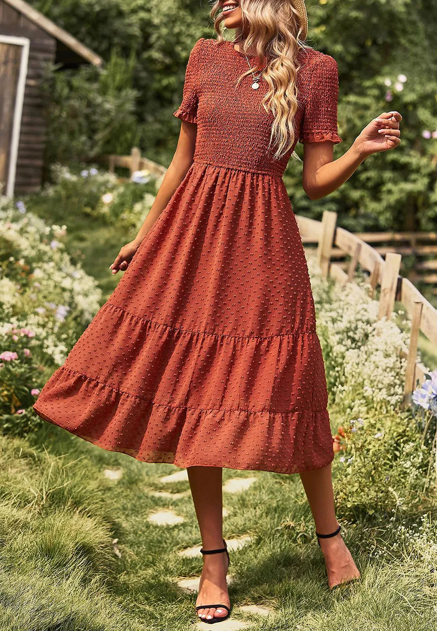 Double Textured Tiered Dress
