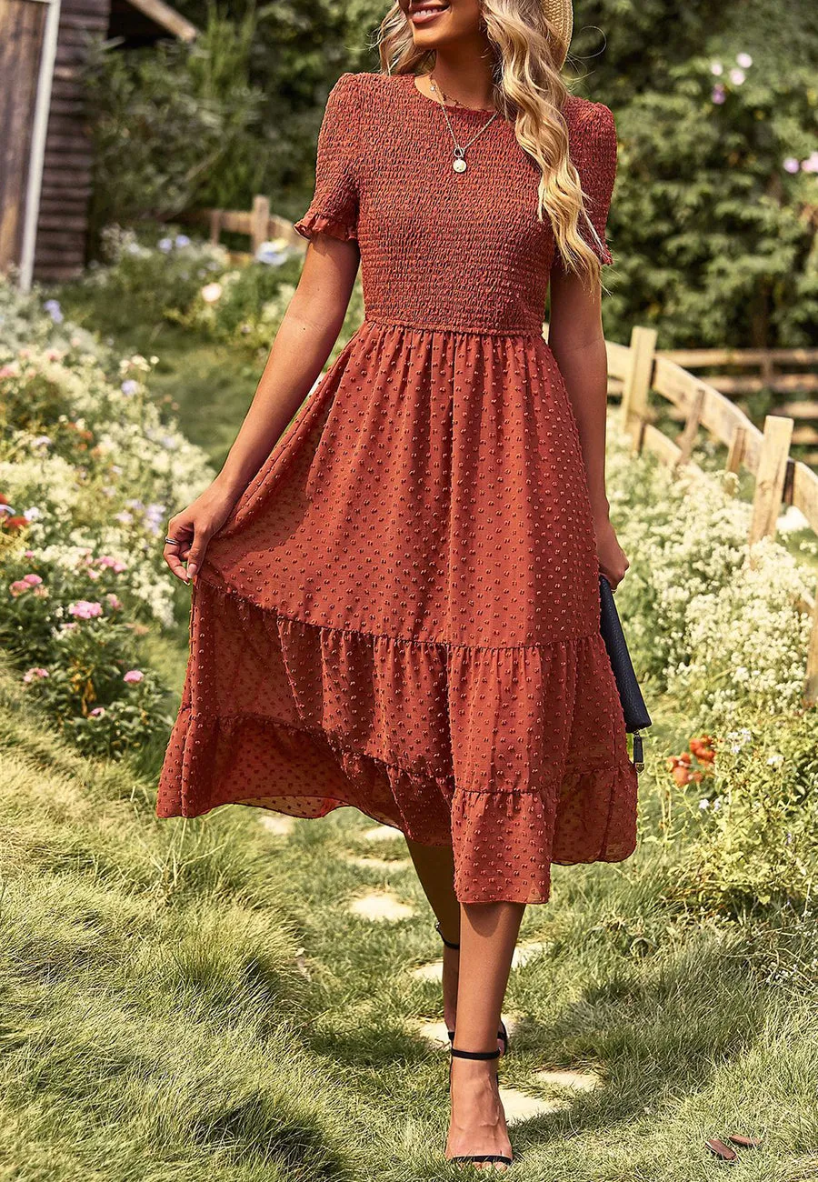 Double Textured Tiered Dress