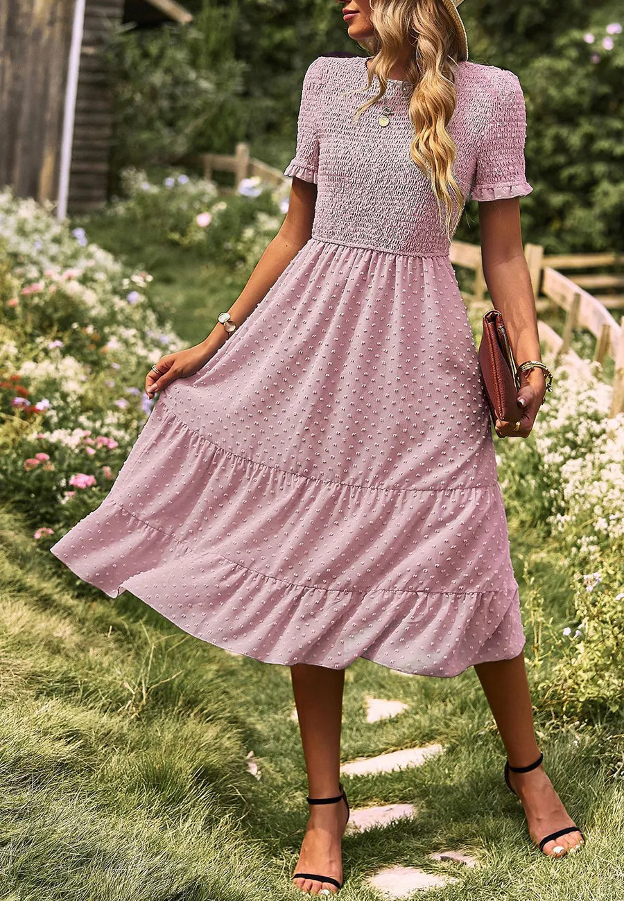 Double Textured Tiered Dress
