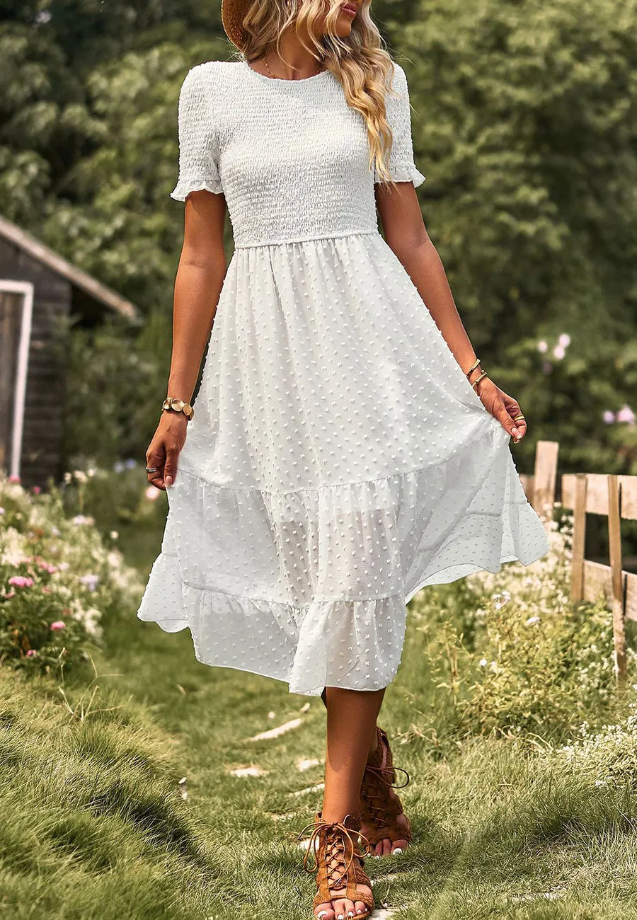 Double Textured Tiered Dress