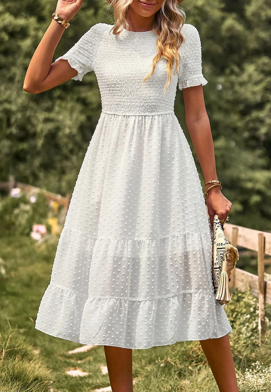 Double Textured Tiered Dress